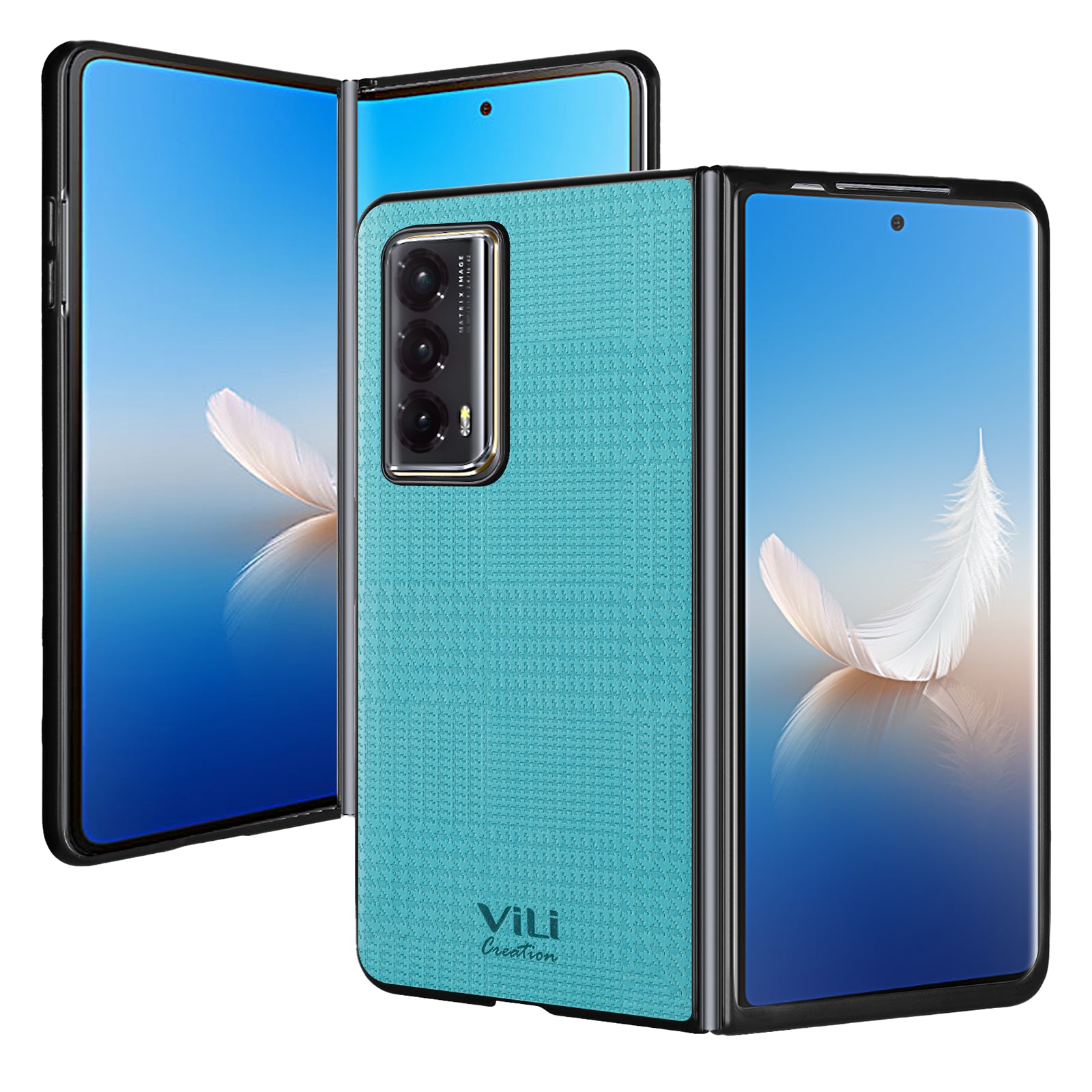 VILI TH Series for Honor Magic Vs2 5G Phone Cover Shockproof PU Leather Coated PC+TPU Case VILI TH Series for Honor Magic Vs2 5G Phone Cover Shockproof PU Leather Coated PC+TPU Case